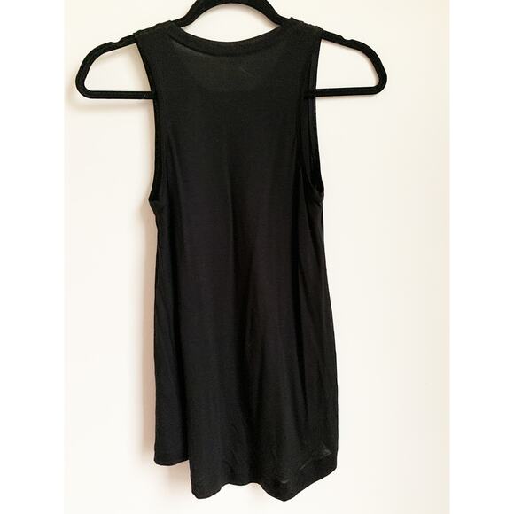 Club Monaco Black Viscose Tank Top - Size XS - Like New - Picture 2 of 3